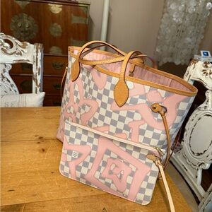 LV Damier Azur Tahitienne Neverfull MM
